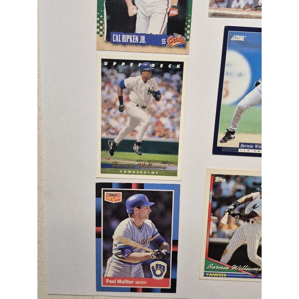 MLB Baseball Card Lot Cal Ripken Jr Bernie Williams Paul Molitor Ben Grieve LOT
